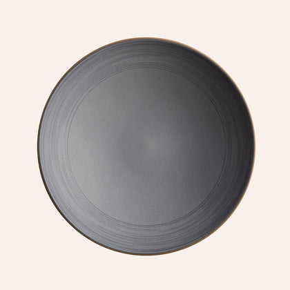 Echo Etched Shallow Salad Bowl in Indigo