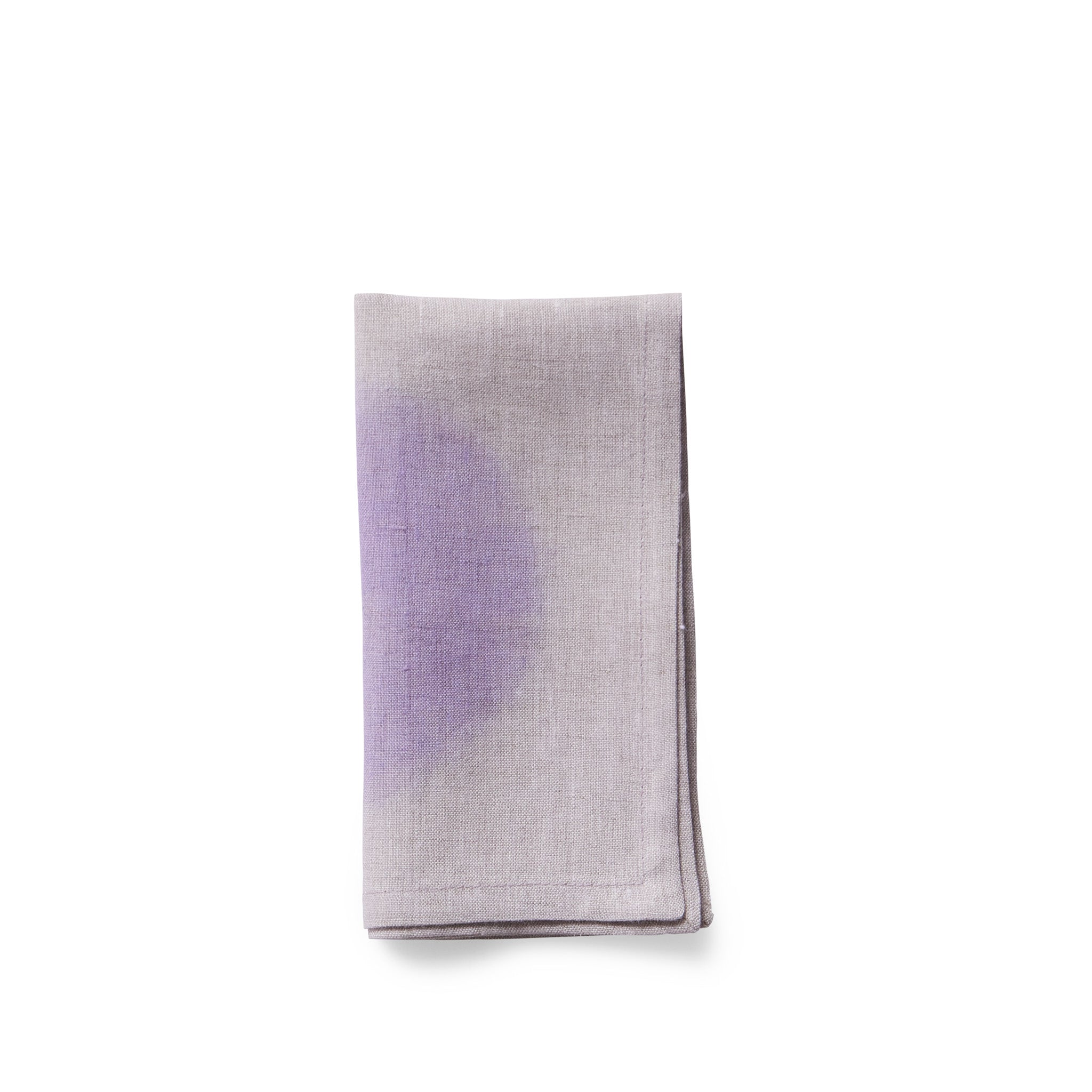 Hand-Painted Linen Napkin in Dusk Circle Zoom Image 1