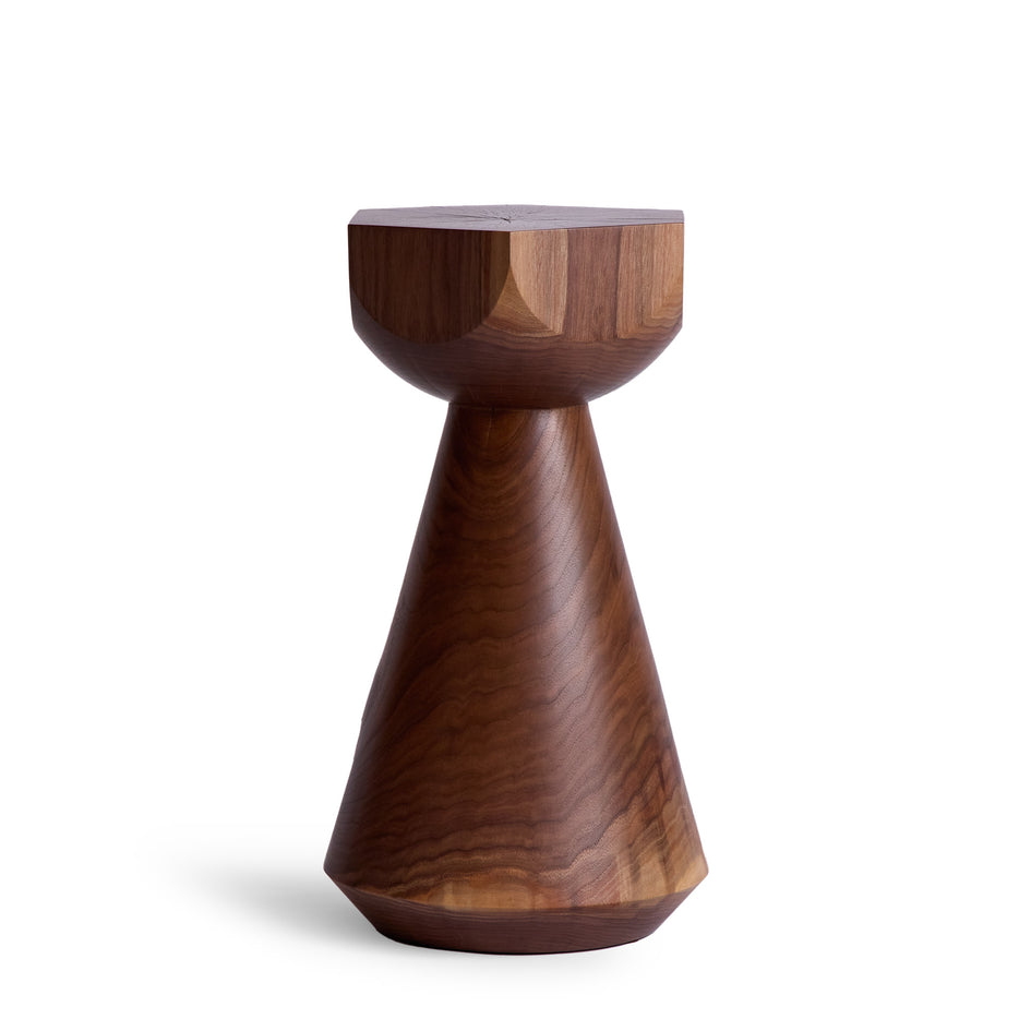 #5 6-Sided Facet Pedestal in Walnut Image 1