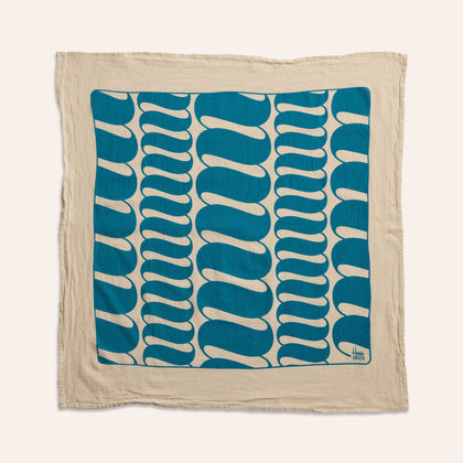 Tea Towels in Turmeric and Cerulean (Set of 2)