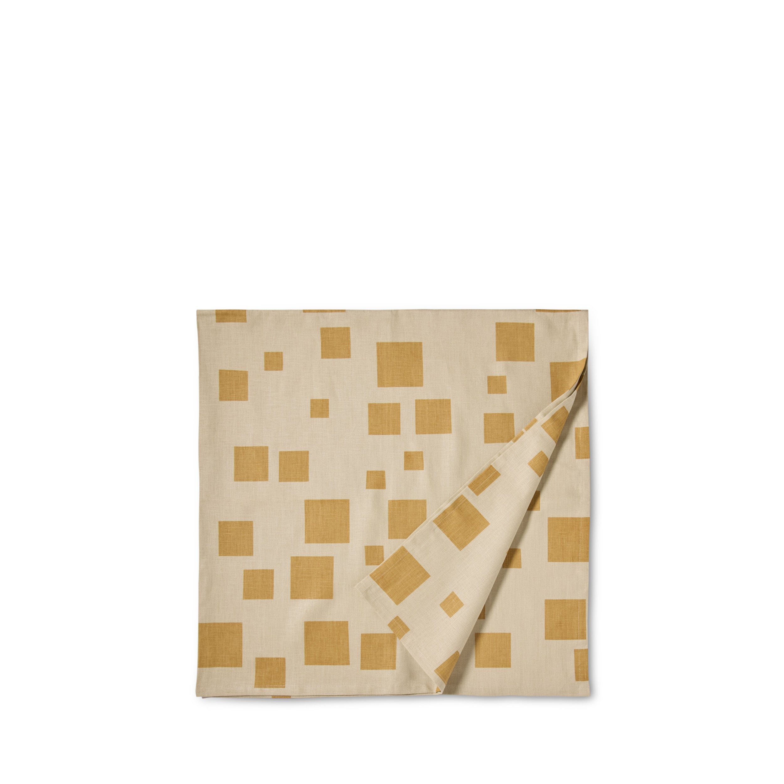 Casa Pattern Square Table Topper in Leather & Celery Zoom Image 1