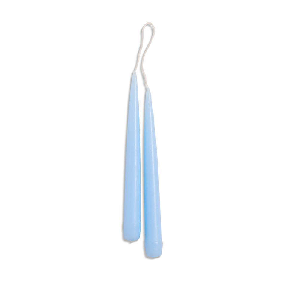 9" Taper Candle Set in Ice Blue Image 1