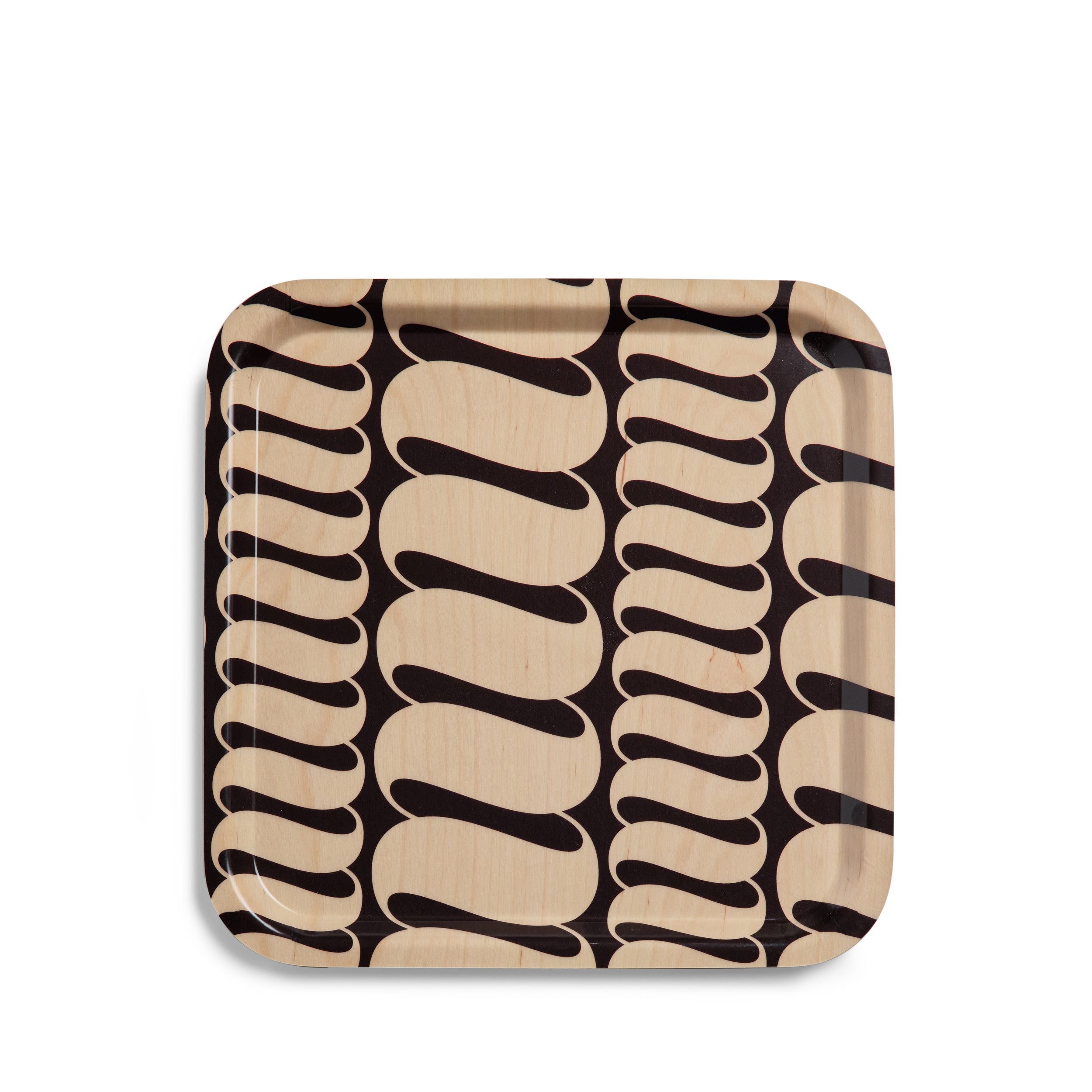 Tilde Pattern Square Tray in Taproot Zoom Image 1