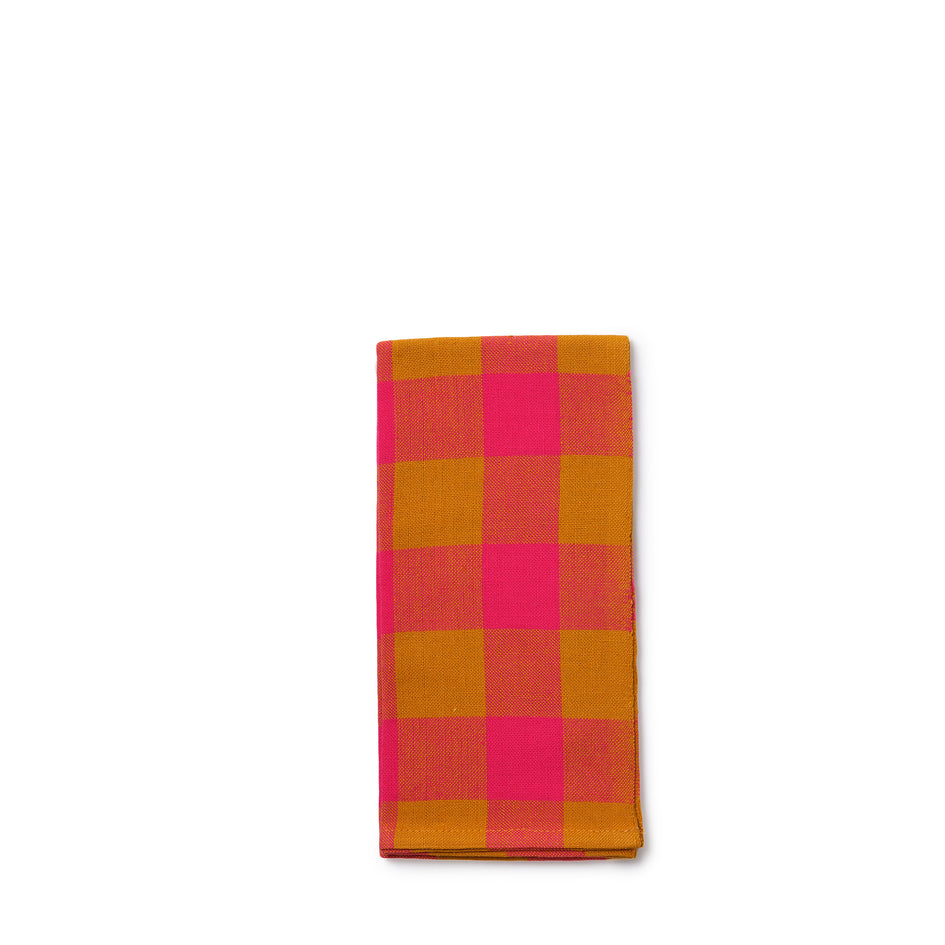 Big Gingham Napkin in Pink (Set of 2) Image 1