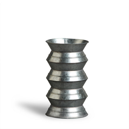 Zigzag Vase in Galvanized Steel