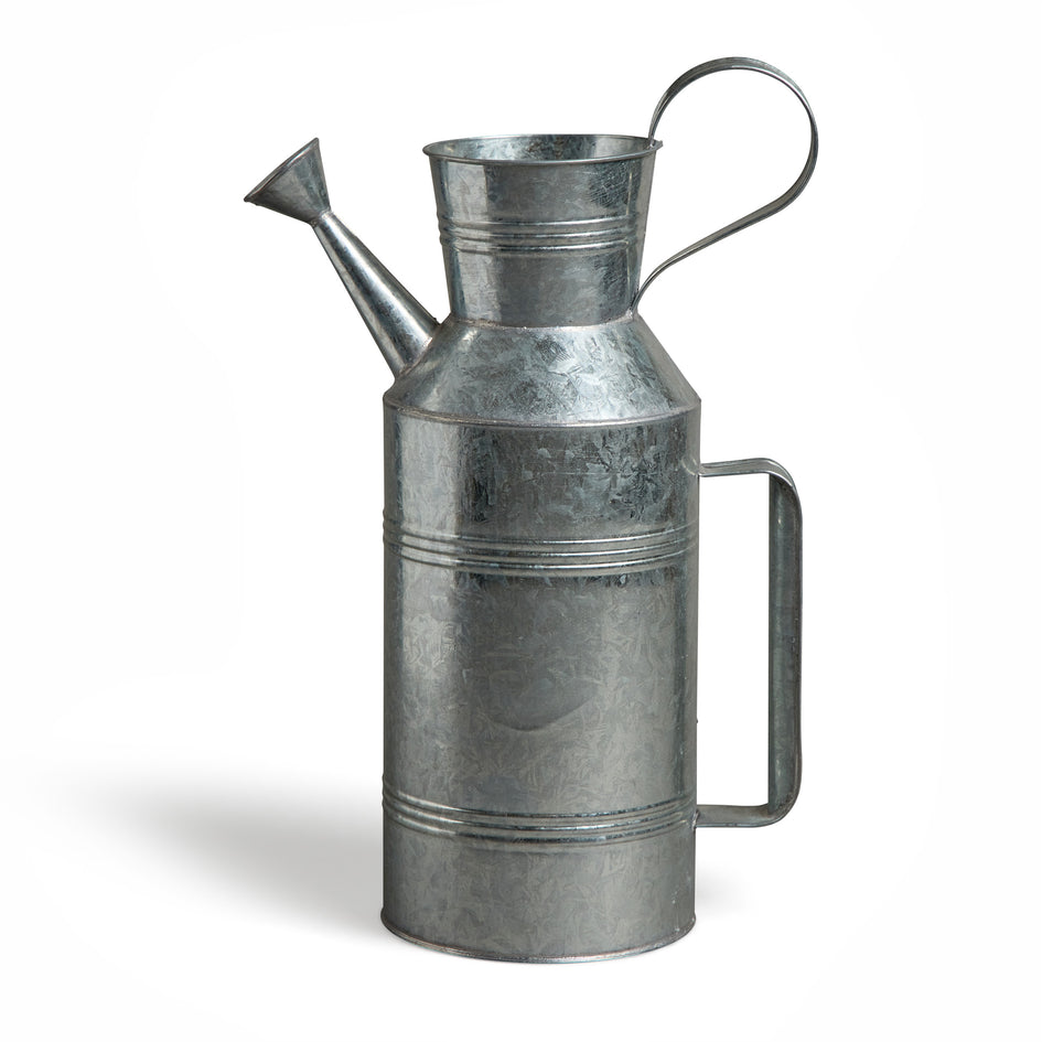 Large Watering Can in Galvanized Steel Image 1