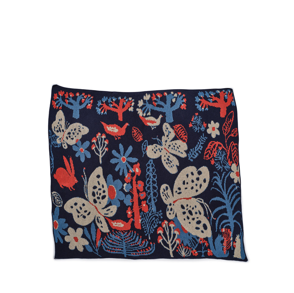Kids Butterfly Blanket in Navy Image 1