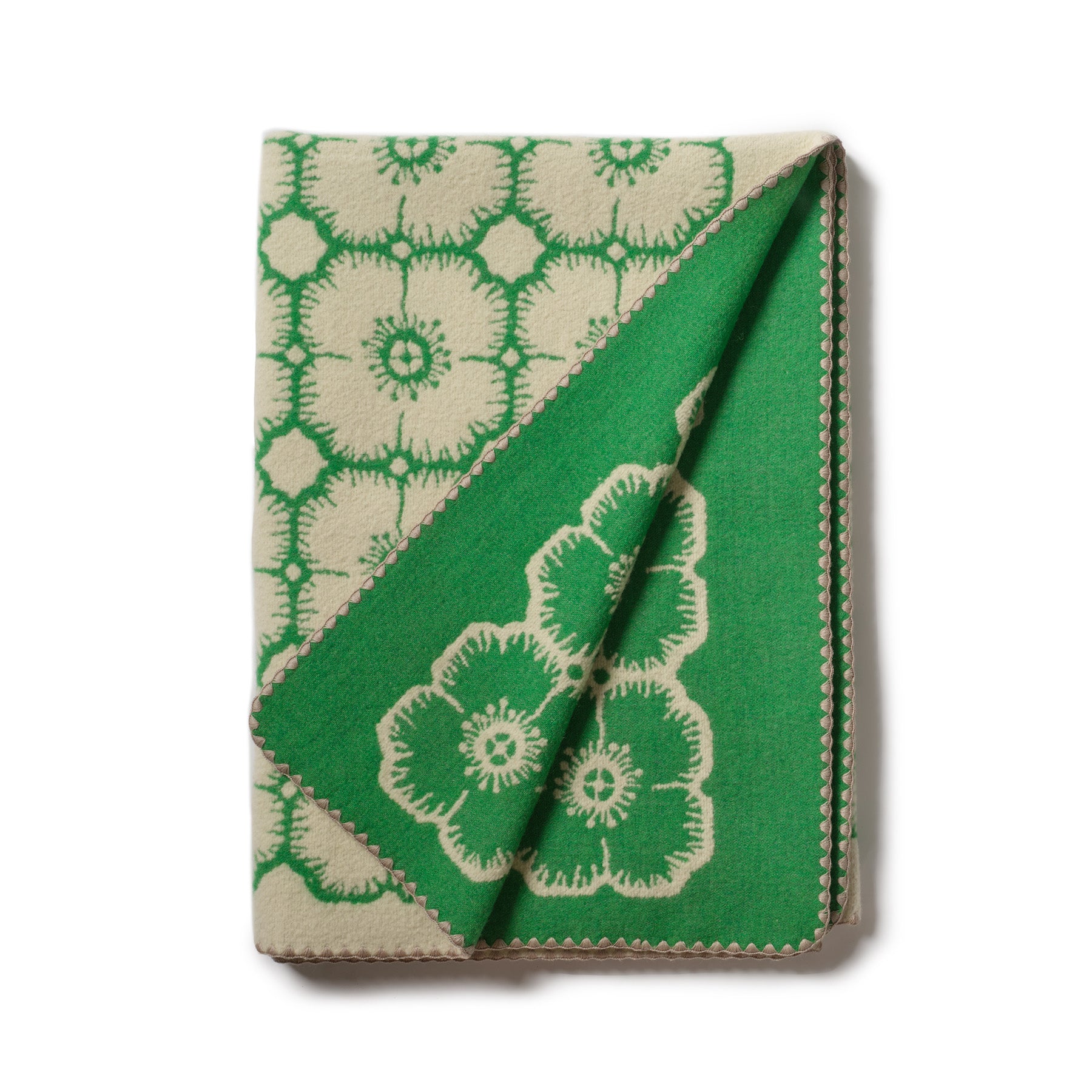 Anemone Blanket in Green Zoom Image 1