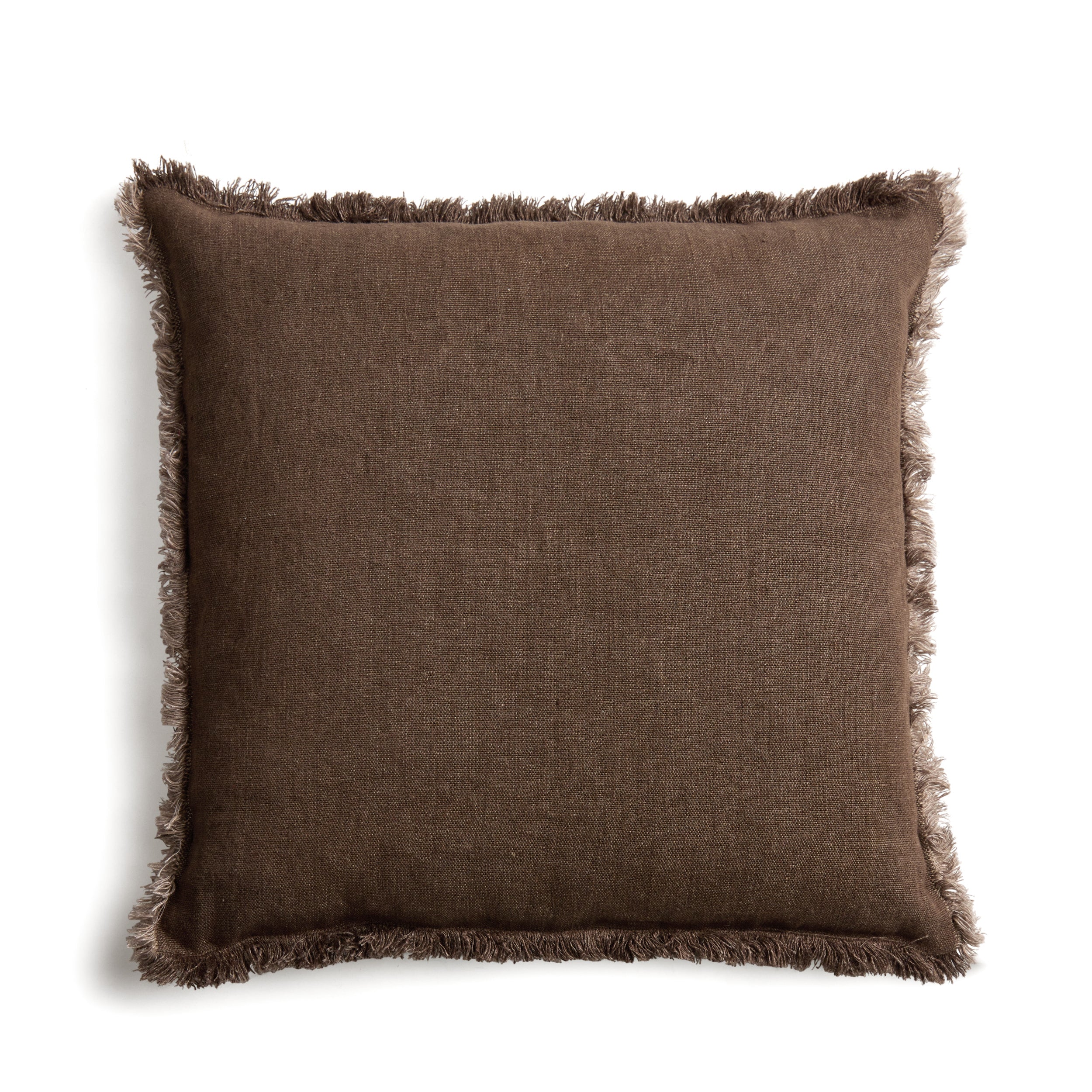 Hopsack Cushion in Moro Brown Zoom Image 1