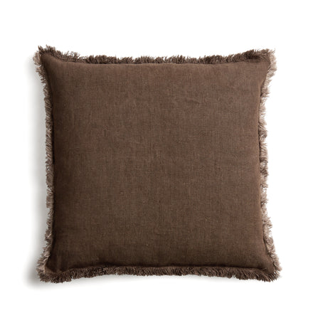 Hopsack Cushion in Moro Brown