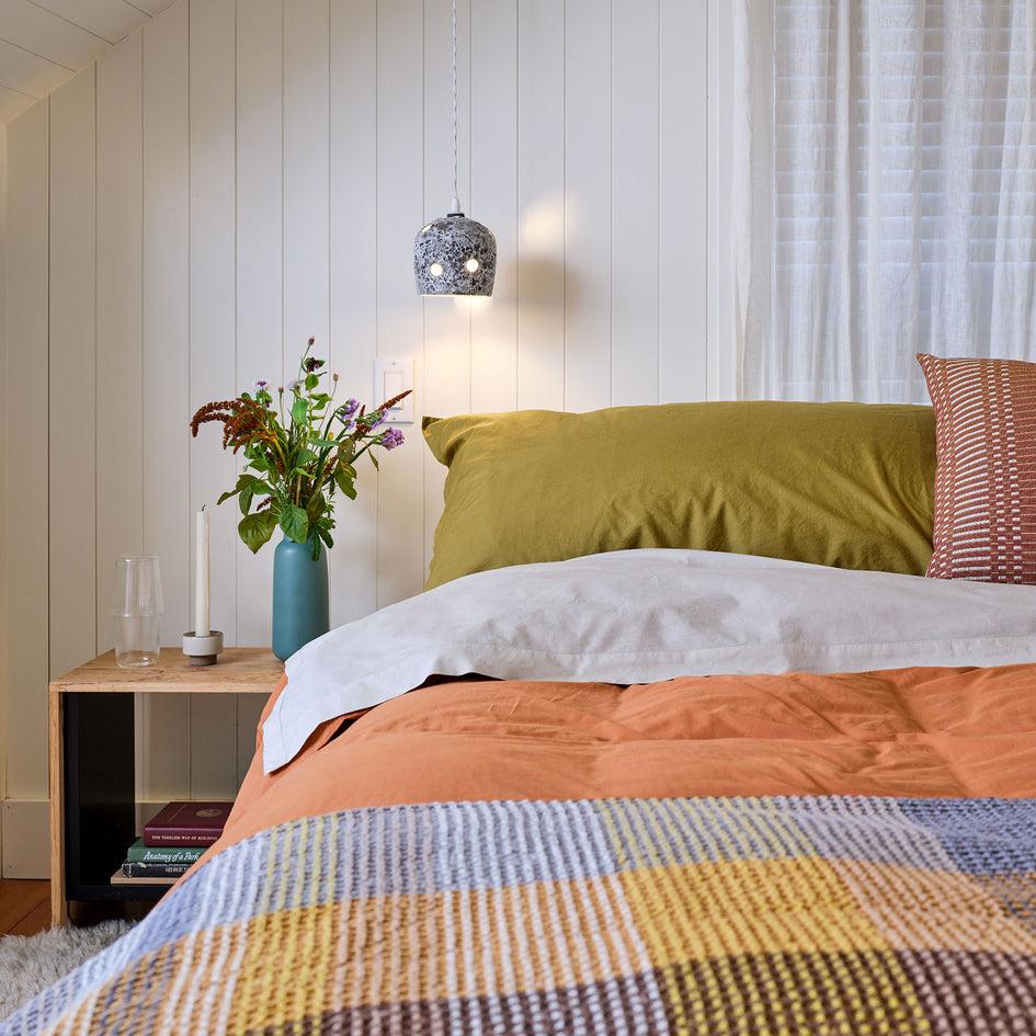 Percale Cotton Sheet Set in Coccio Brown Image 3