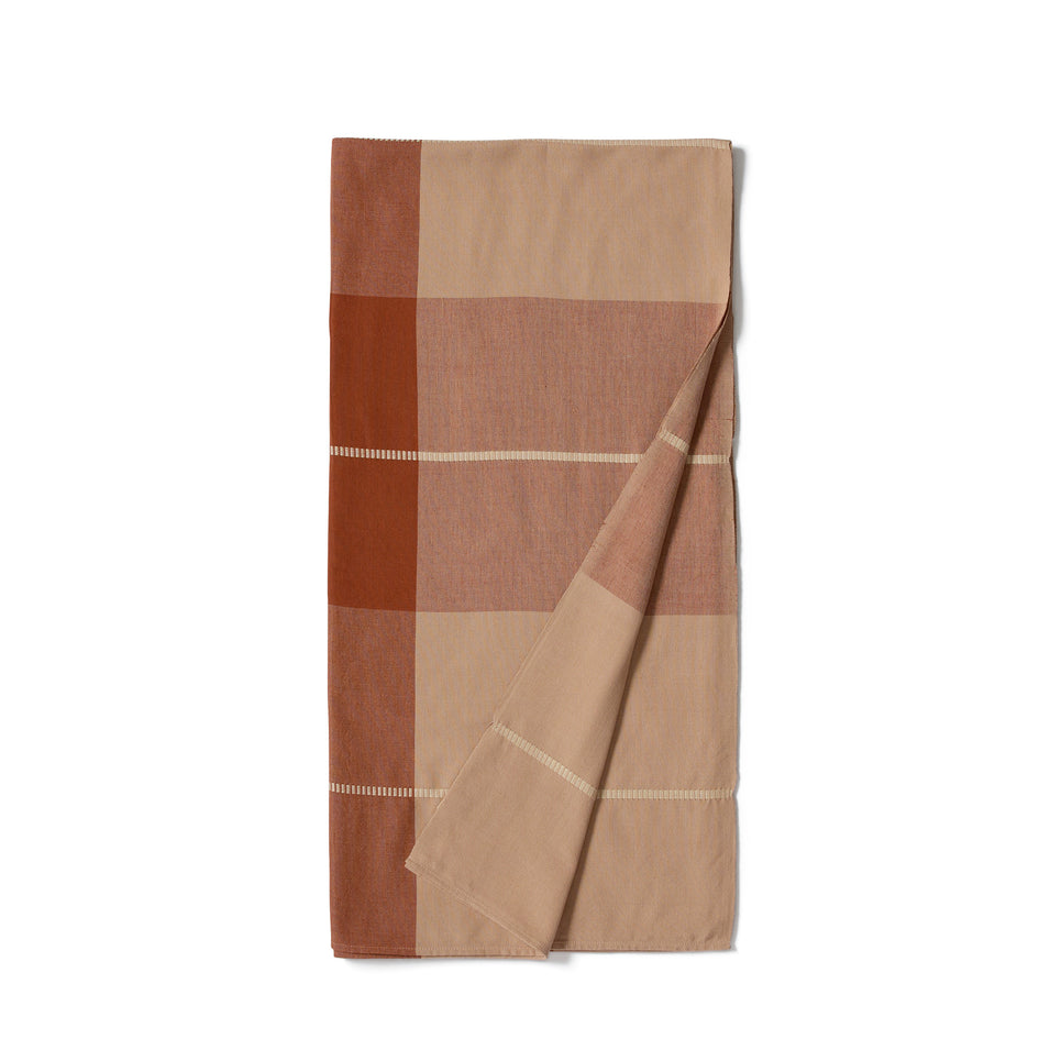 Oversized Check Tablecloth in Dune Image 1
