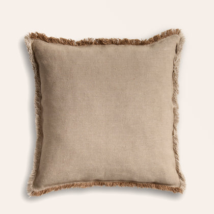 Hopsack Cushion in Isabella Beige