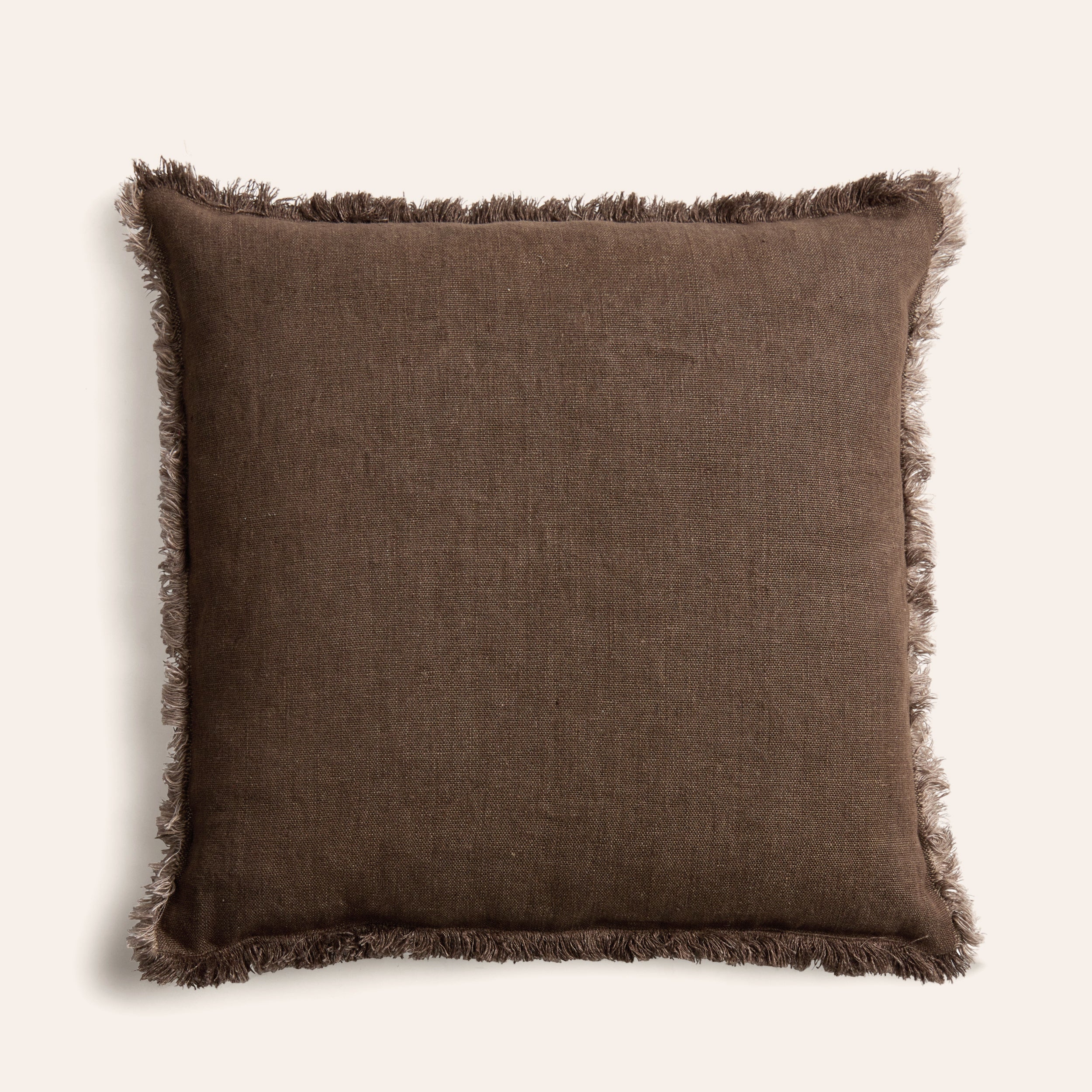 Hopsack Cushion in Moro Brown