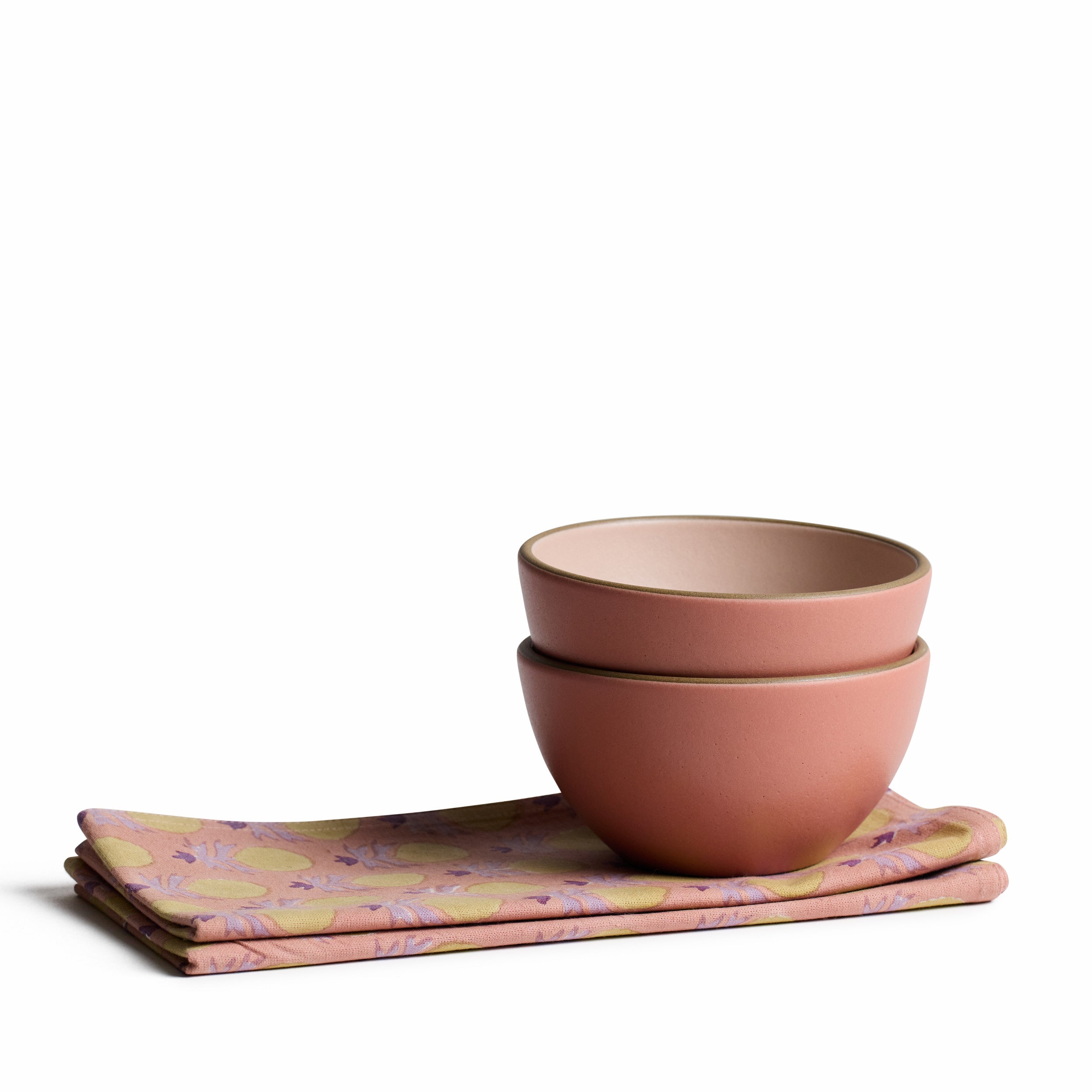Plaza Dessert Bowl Set in Rosalba / Grapefruit Zoom Image 1