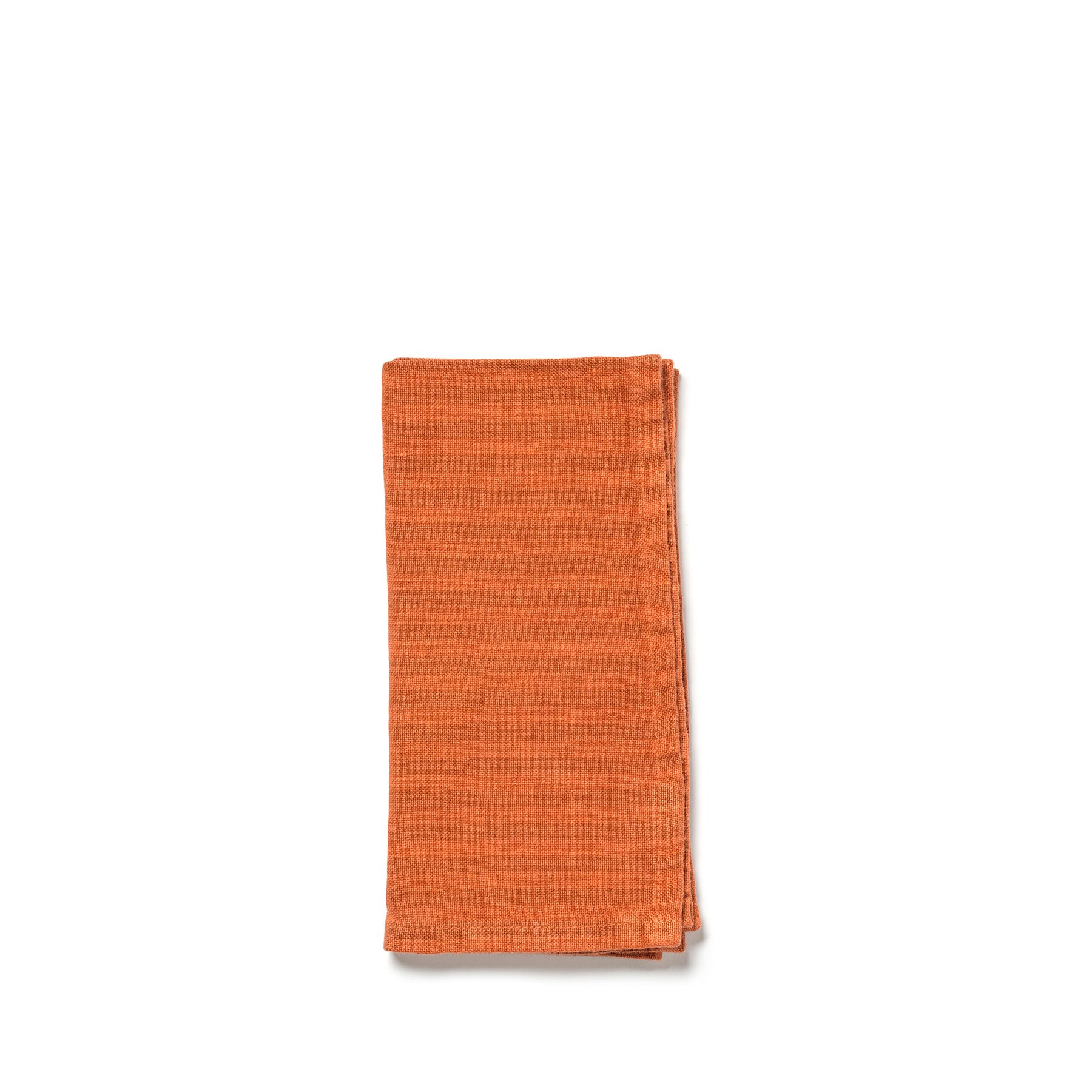 Irish Linen Striped Napkin in Tomato Zoom Image 1