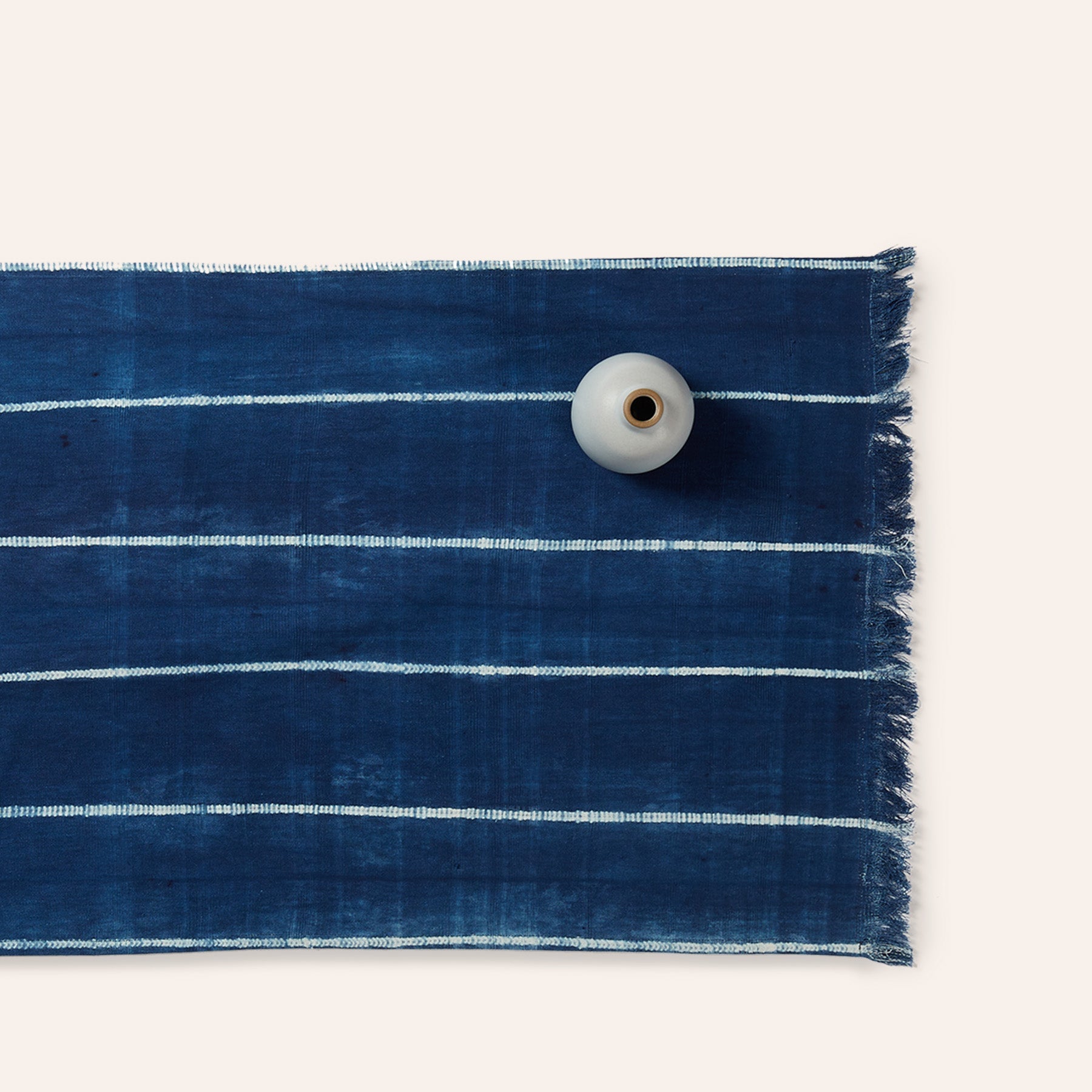 Indigo Cotton Tie Dyed Runner