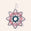 Star Ornament in Silver/Pink/Blue