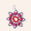 Star Ornament in Silver/Pink/Orange