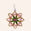 Star Ornament in Gold/Pink/Green