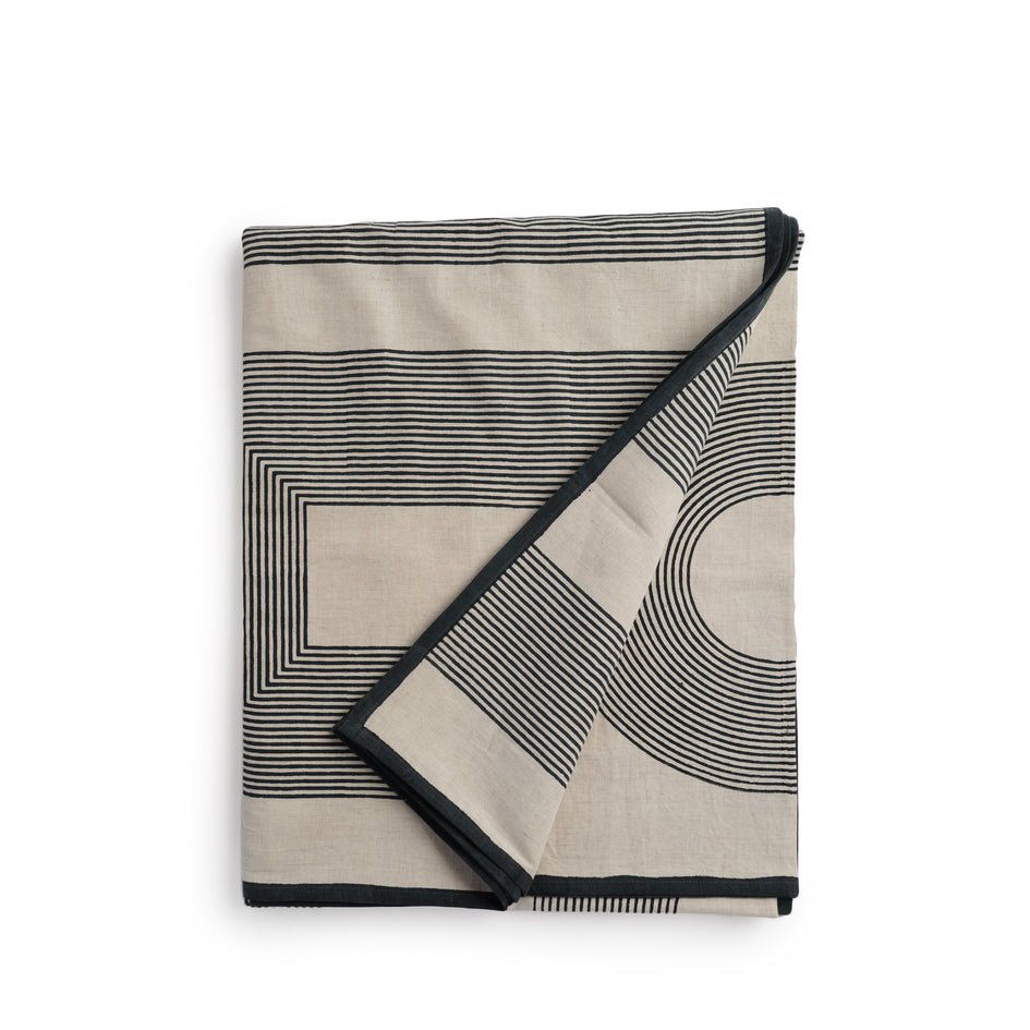 Crane Tablecloth in Flax Image 1