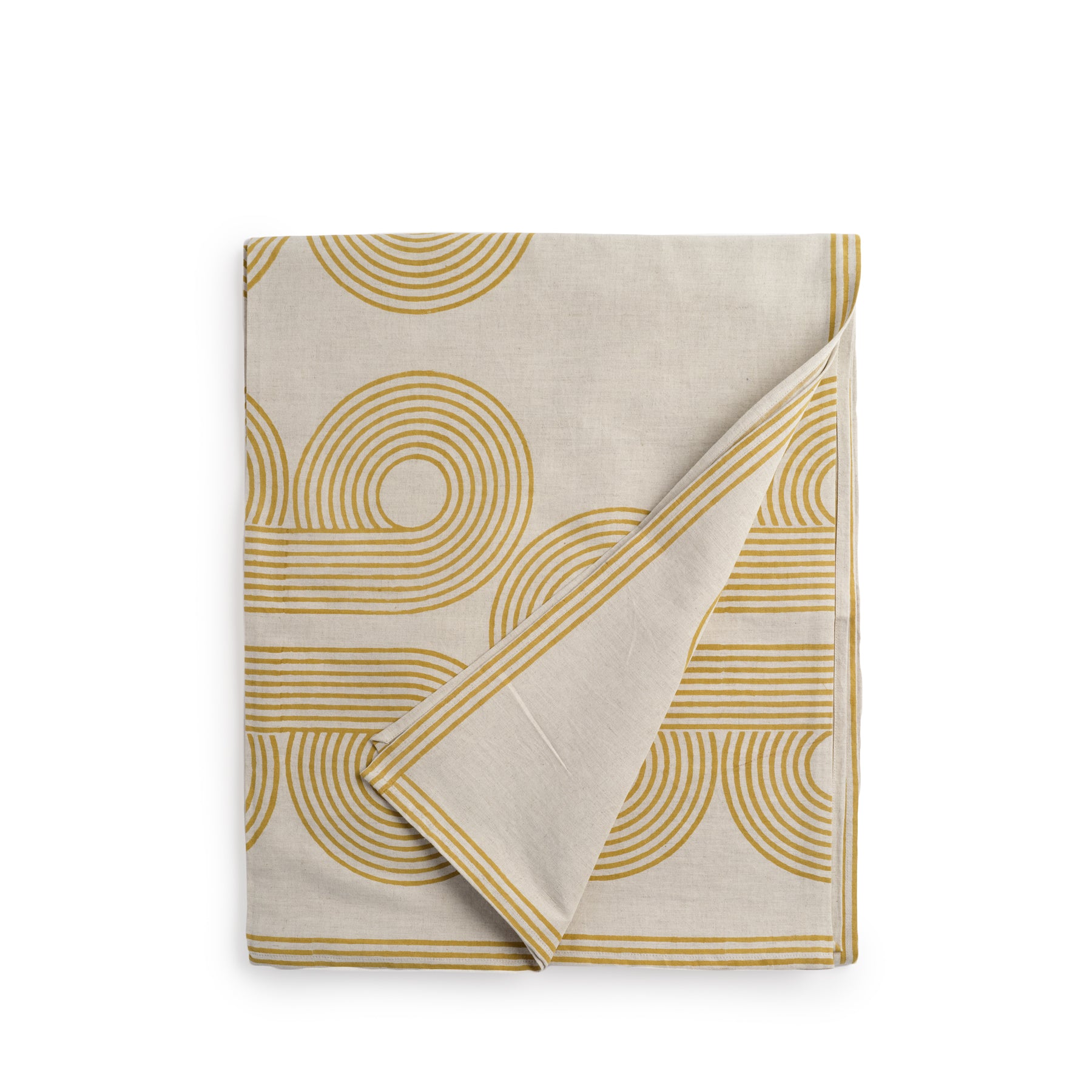 Poiret Tablecloth in Ochre Zoom Image 1