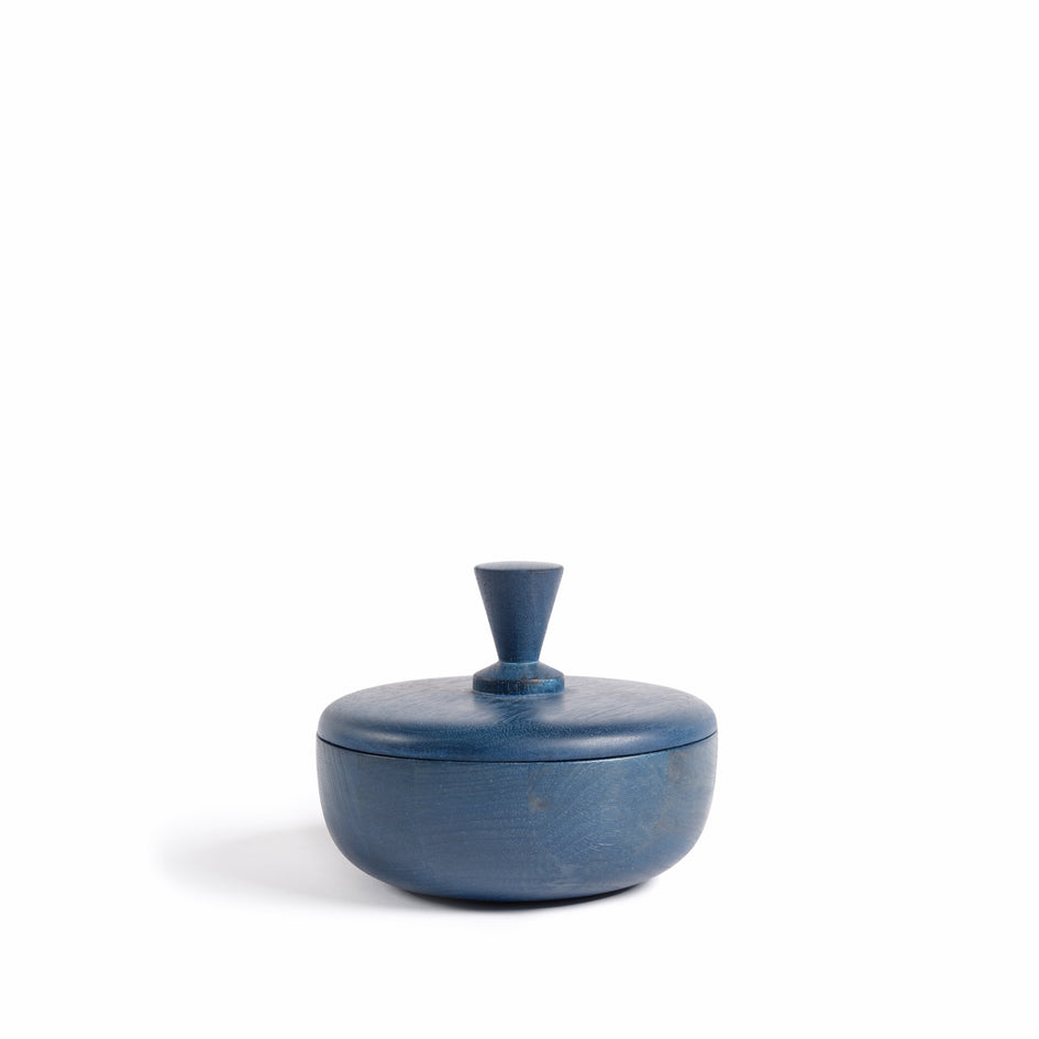 Wide Container with Triangle Lid in Denim Image 1