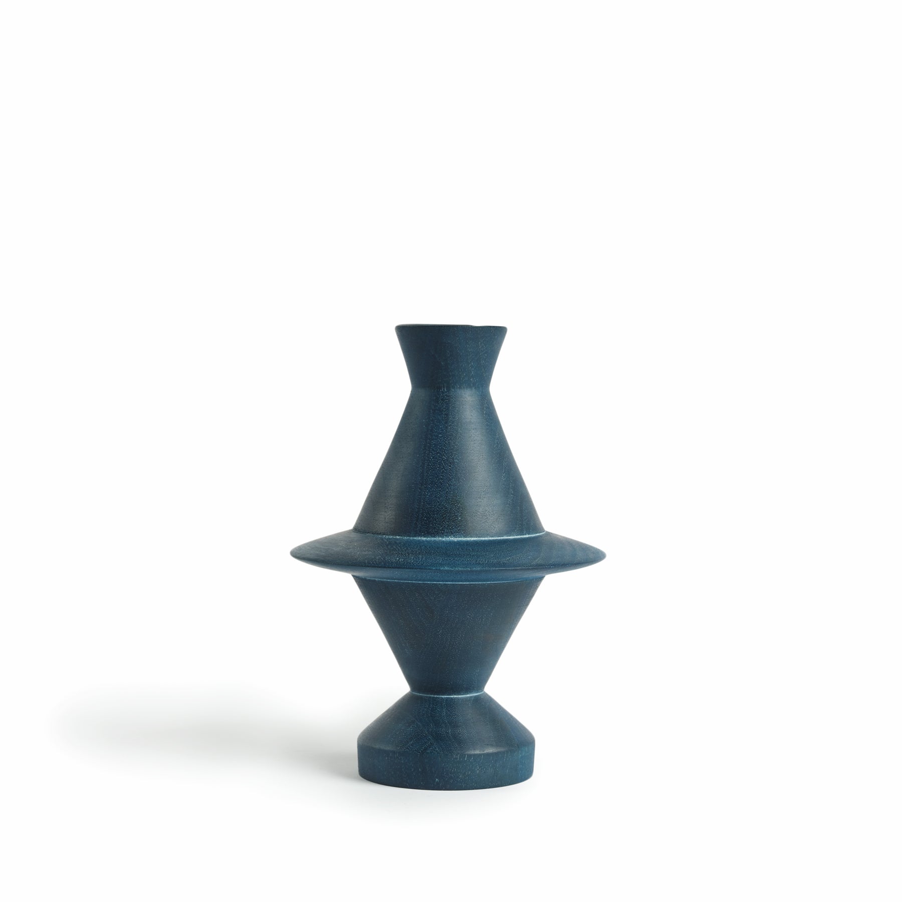 Saturn Candle Stick Holder in Denim Zoom Image 1