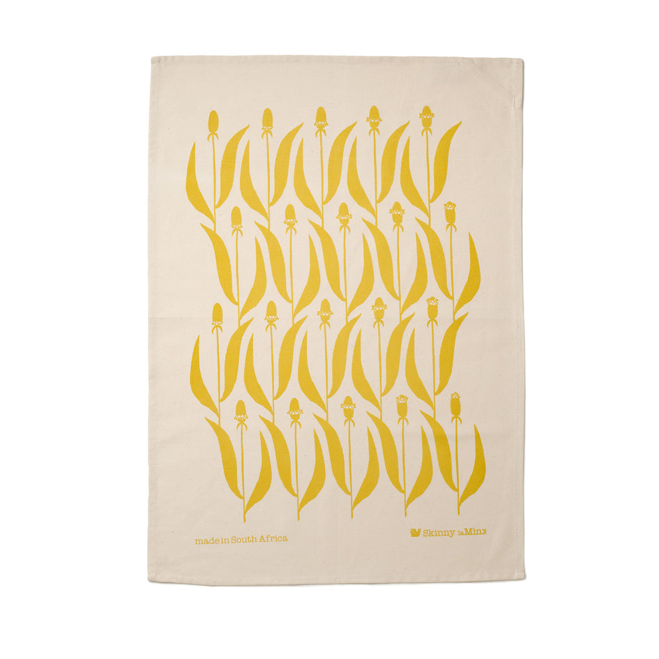 Flower Ring Tea Towel in Pollen Image 2