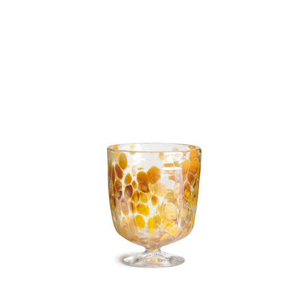 Tall Footed Glass in Tortoise Shell