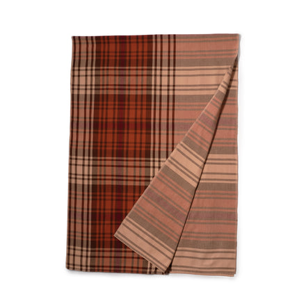 Hazy Plaid Tablecloth in Russet