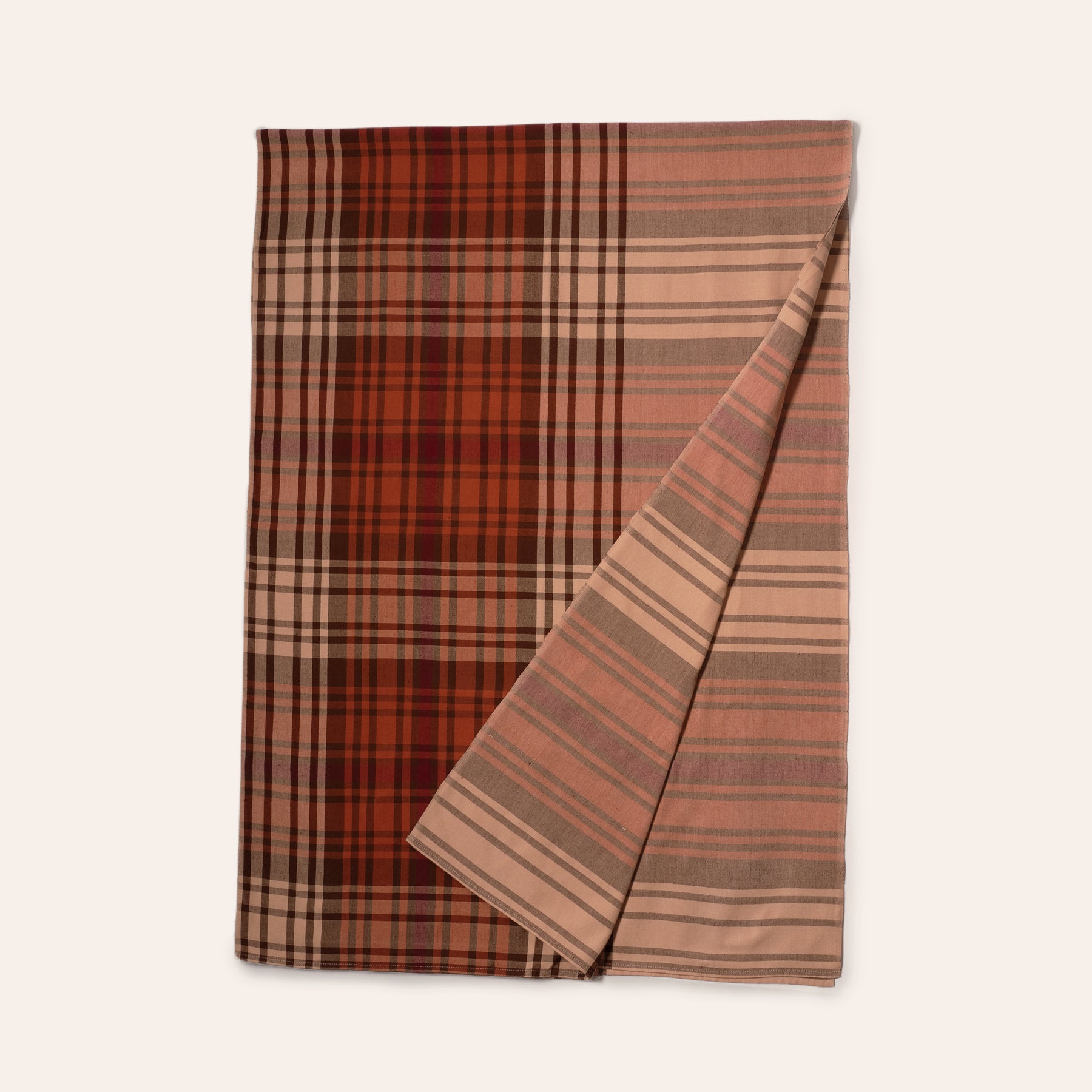 Hazy Plaid Tablecloth in Russet