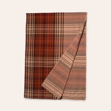 Hazy Plaid Tablecloth in Russet