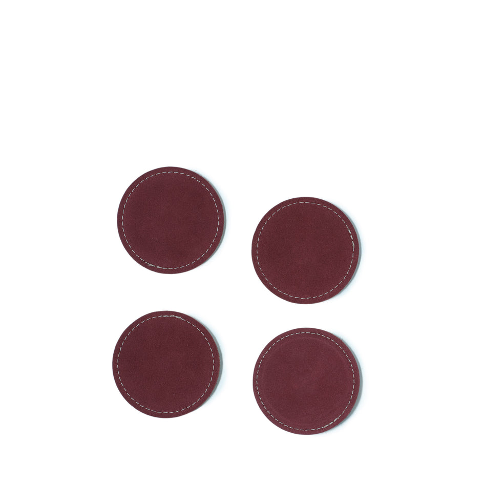 Suede Coaster in Eggplant (Set of 4) Image 1