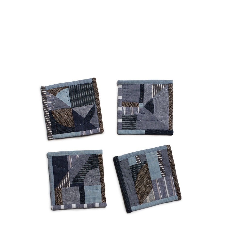 Patchwork Coaster in Denim (Set of 4) Image 1