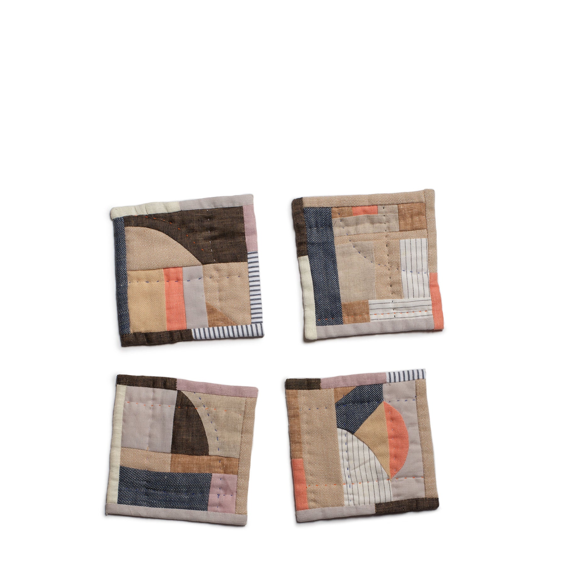 Patchwork Coaster in Multi (Set of 4) Zoom Image 1