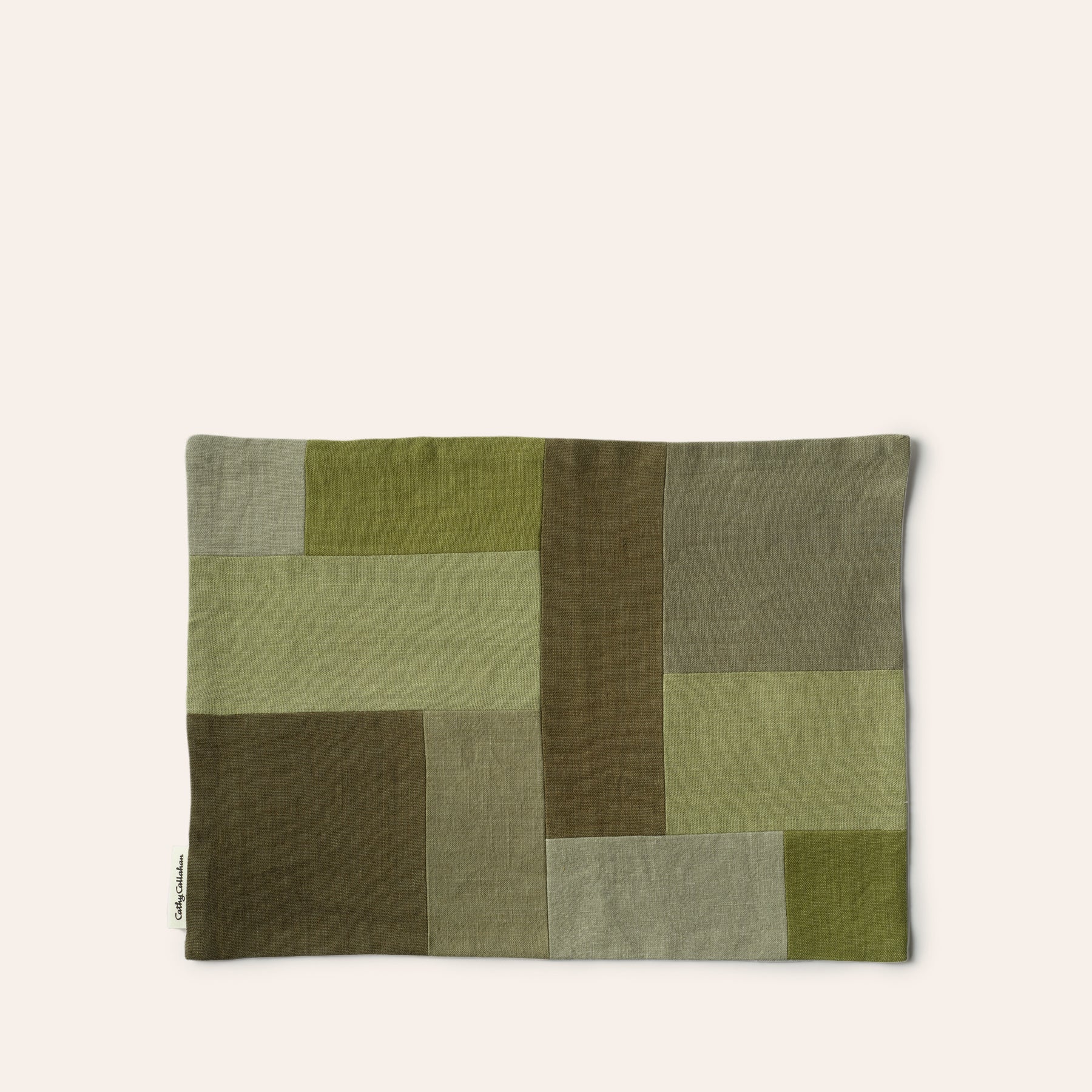 Patchwork Placemat in Cypress and Tomatillo