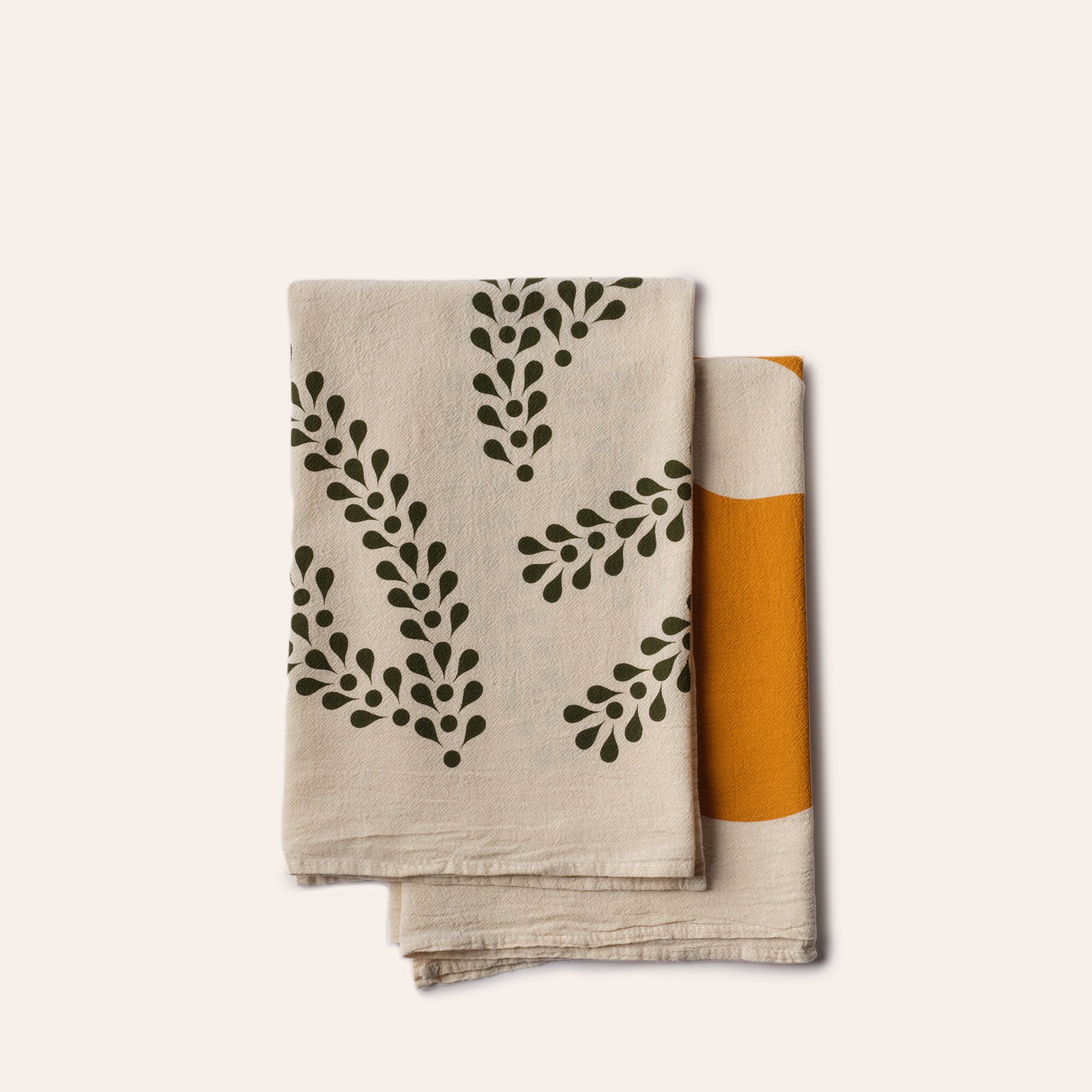Tea Towels in Ornament and Pine Sprig (Set of 2)