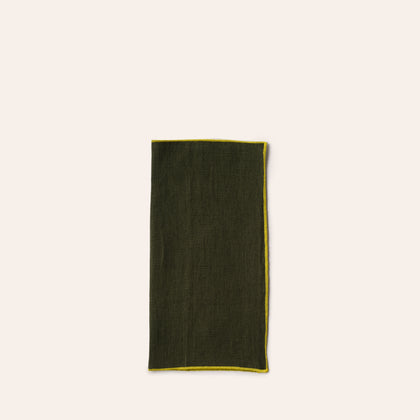 Small Napkin in Broccolini (Set of 4)