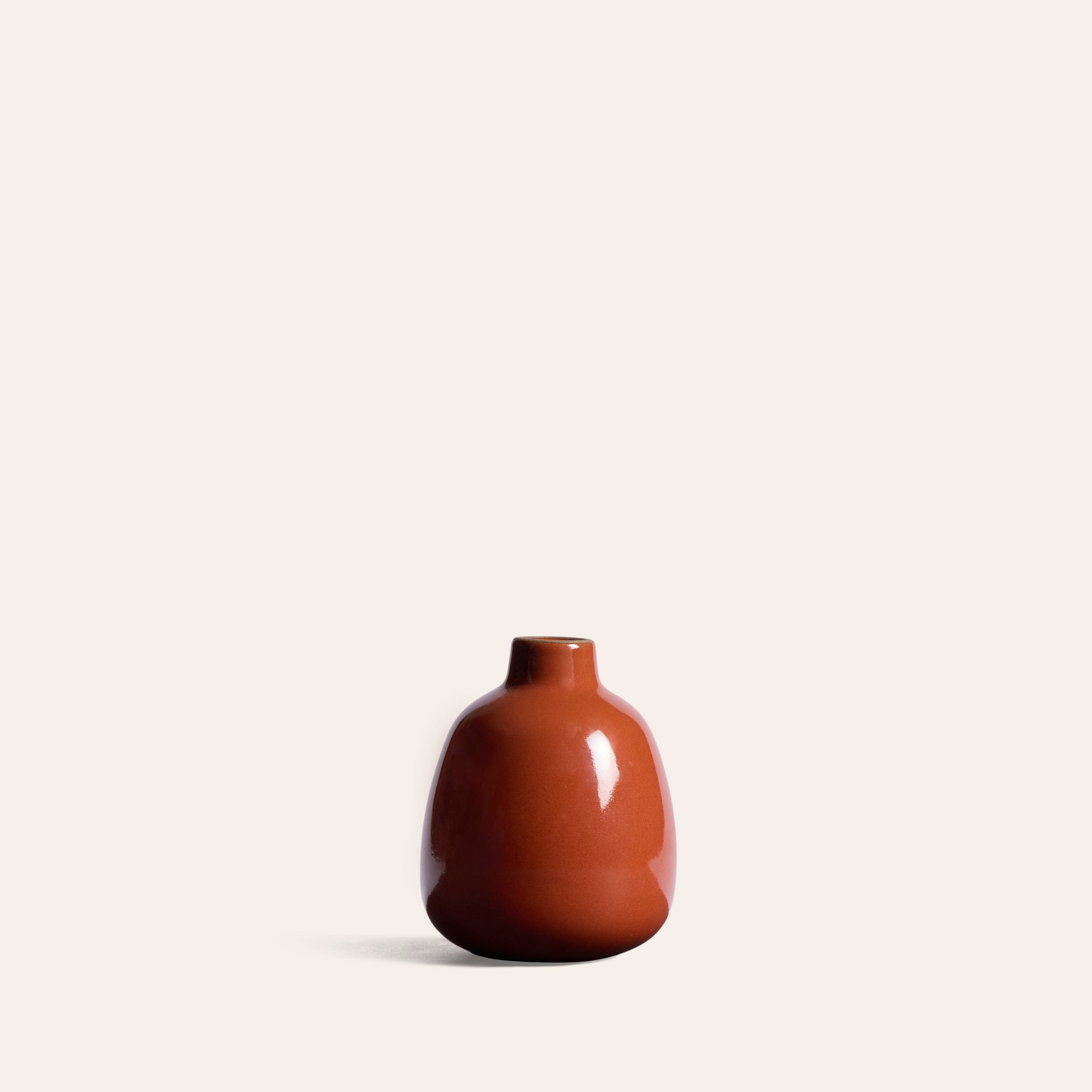 Bud Vase in Burnt Red