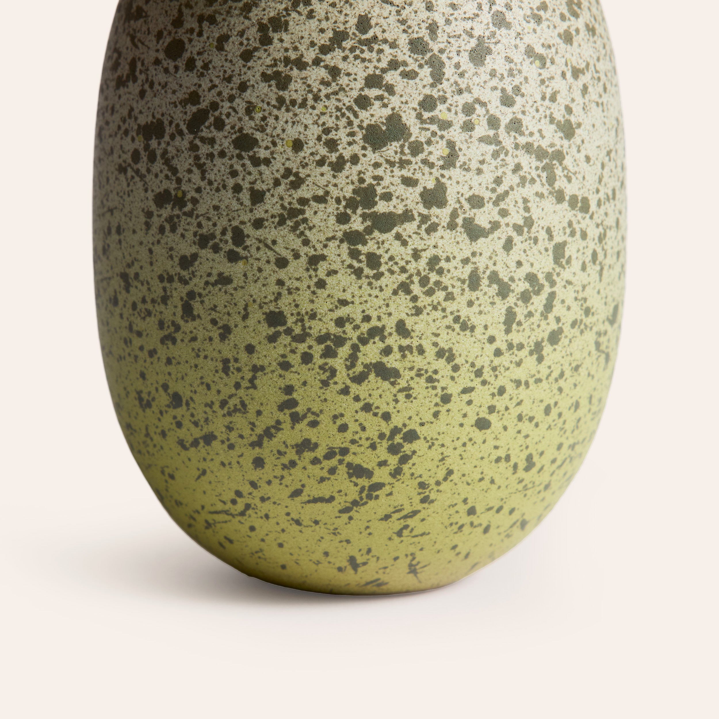 Ostrich Egg Vase in Cypress / Soapstone / Tomatillo