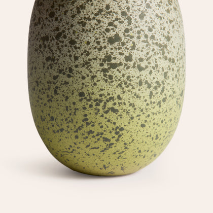 Ostrich Egg Vase in Cypress / Soapstone / Tomatillo