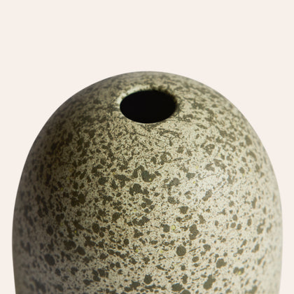 Ostrich Egg Vase in Cypress / Soapstone / Tomatillo