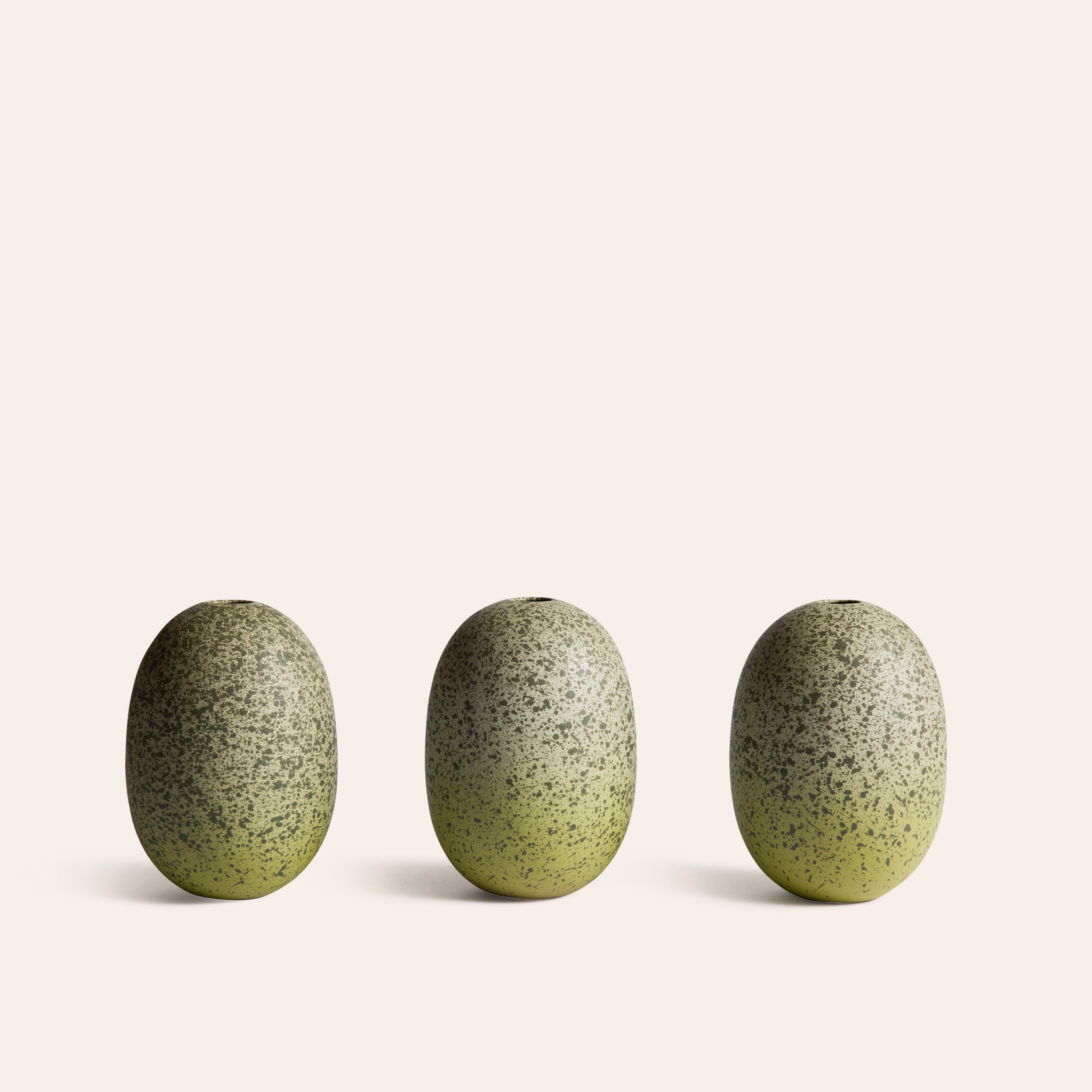 Ostrich Egg Vase in Cypress / Soapstone / Tomatillo