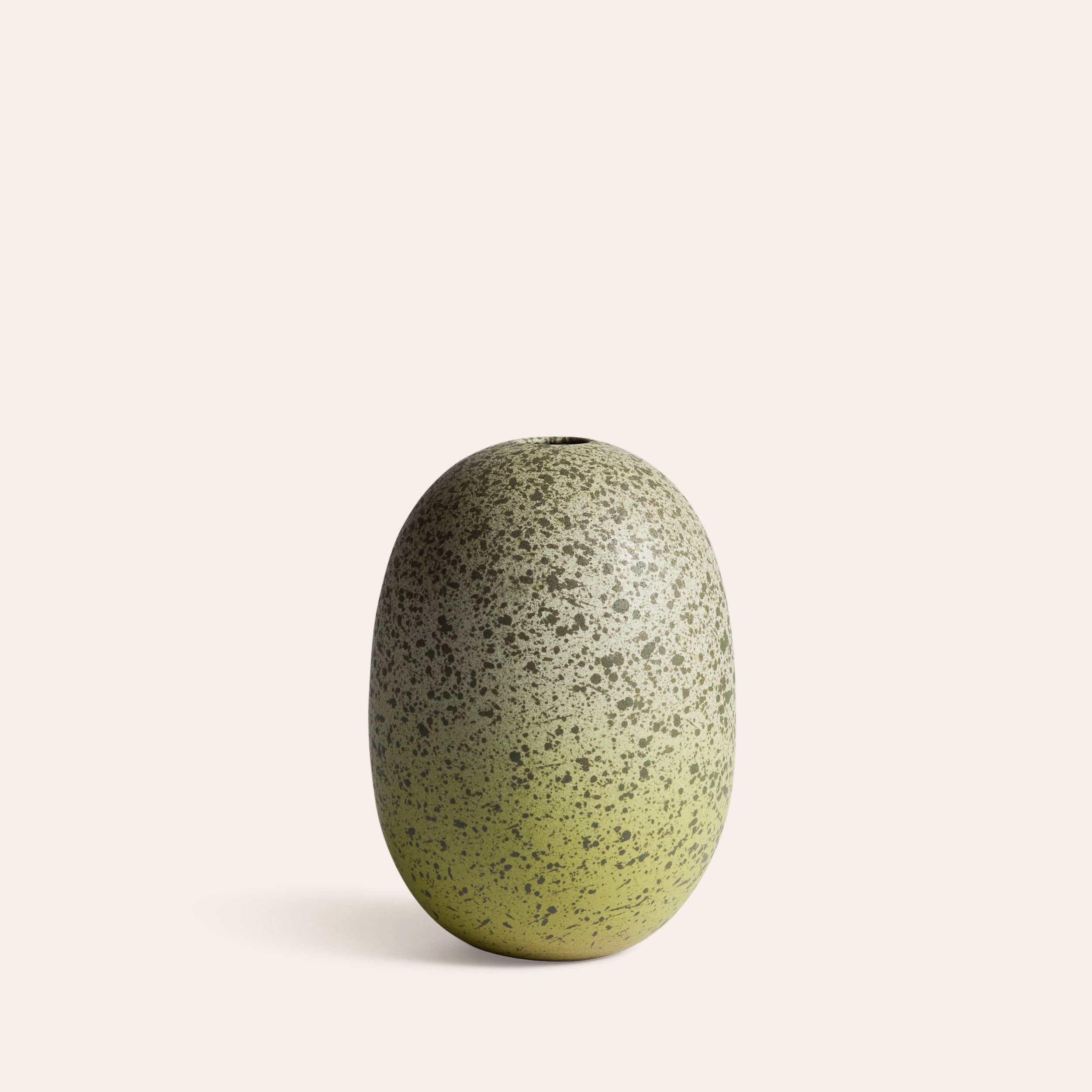 Ostrich Egg Vase in Cypress / Soapstone / Tomatillo