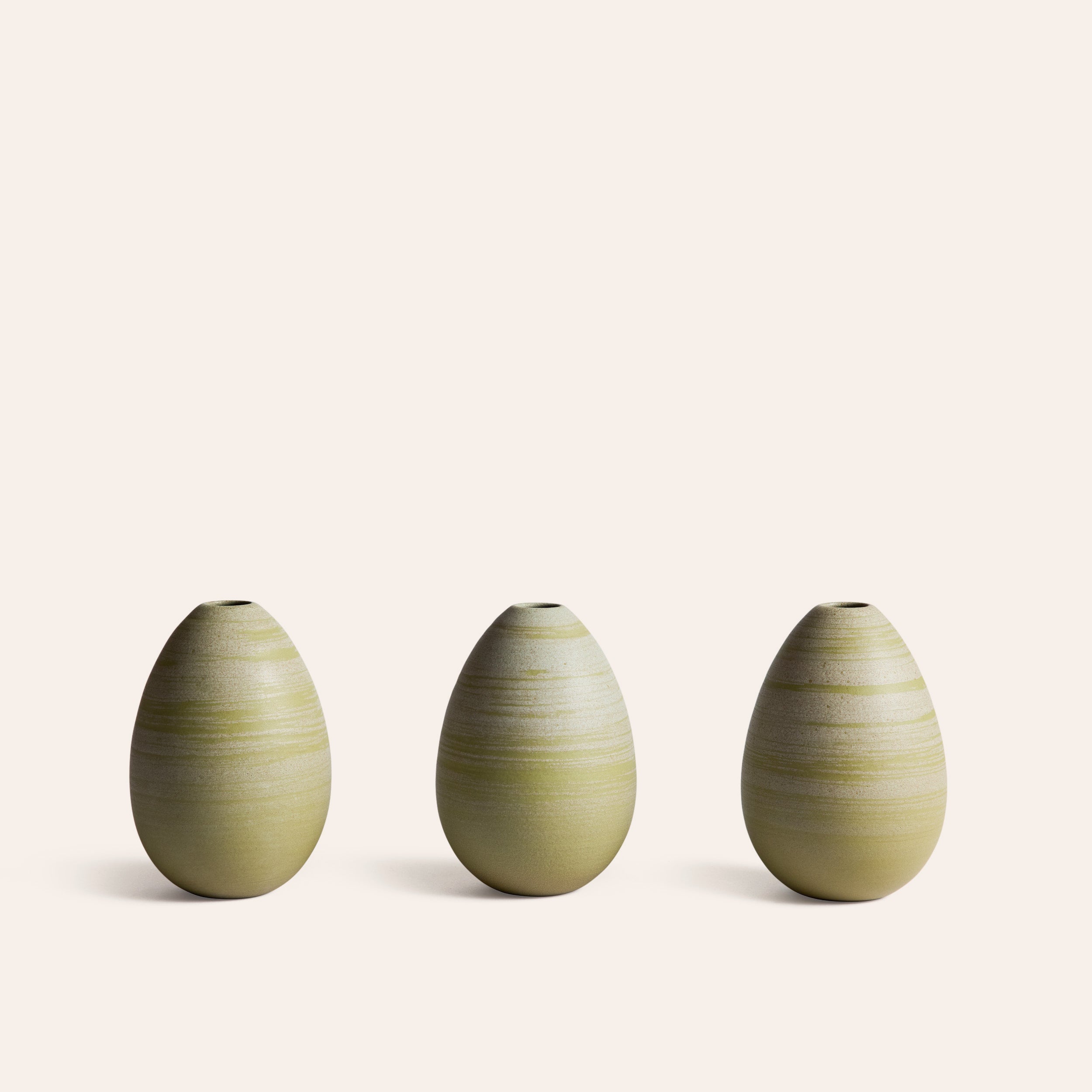 Robin Egg Vase in Soapstone and Pesto
