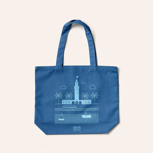 Ferry Building Tote in Bright Blue