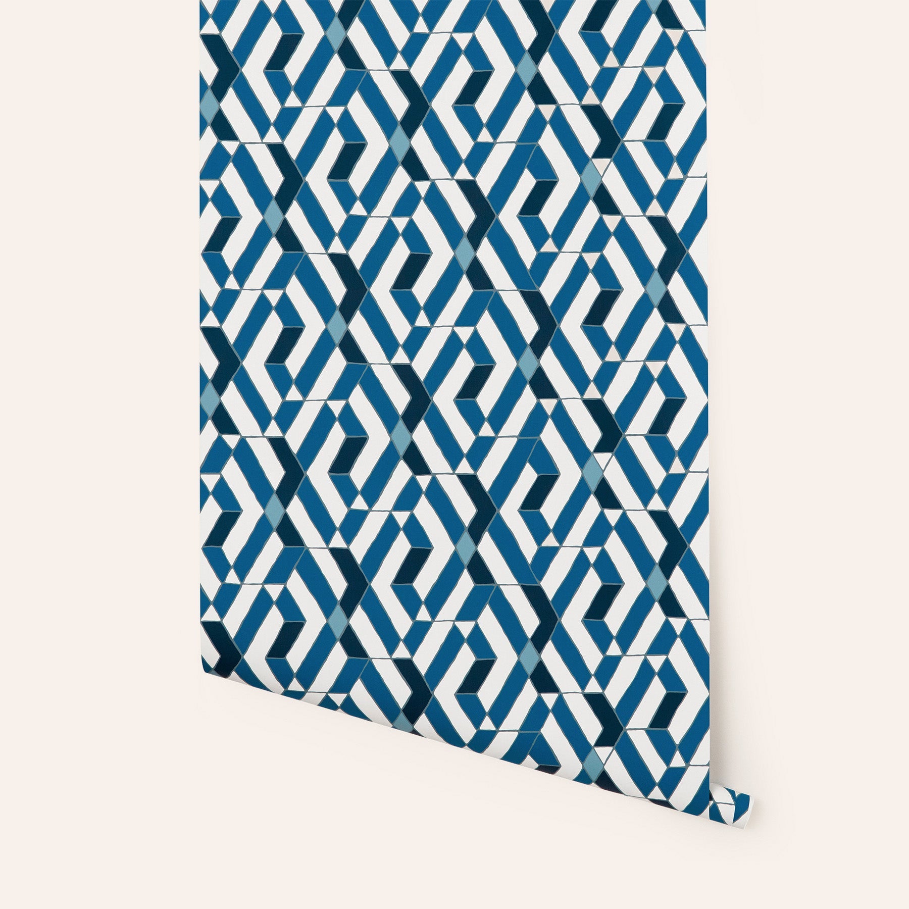 Wallpaper in Blue Quilt