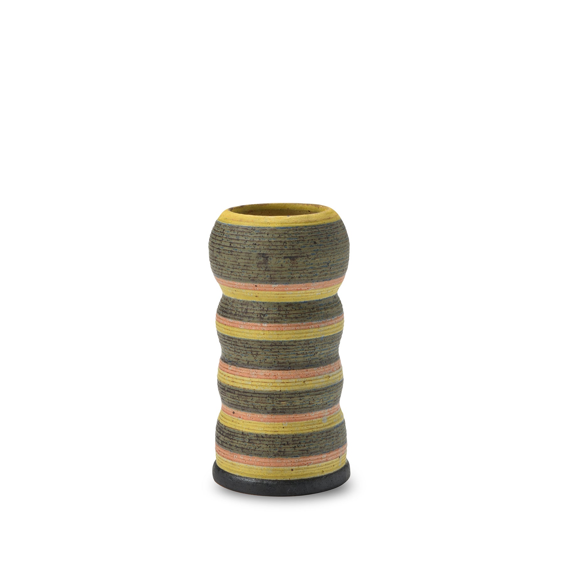 #30 Medium Kokeshi Vessel with Horizontal Stripes Zoom Image 1