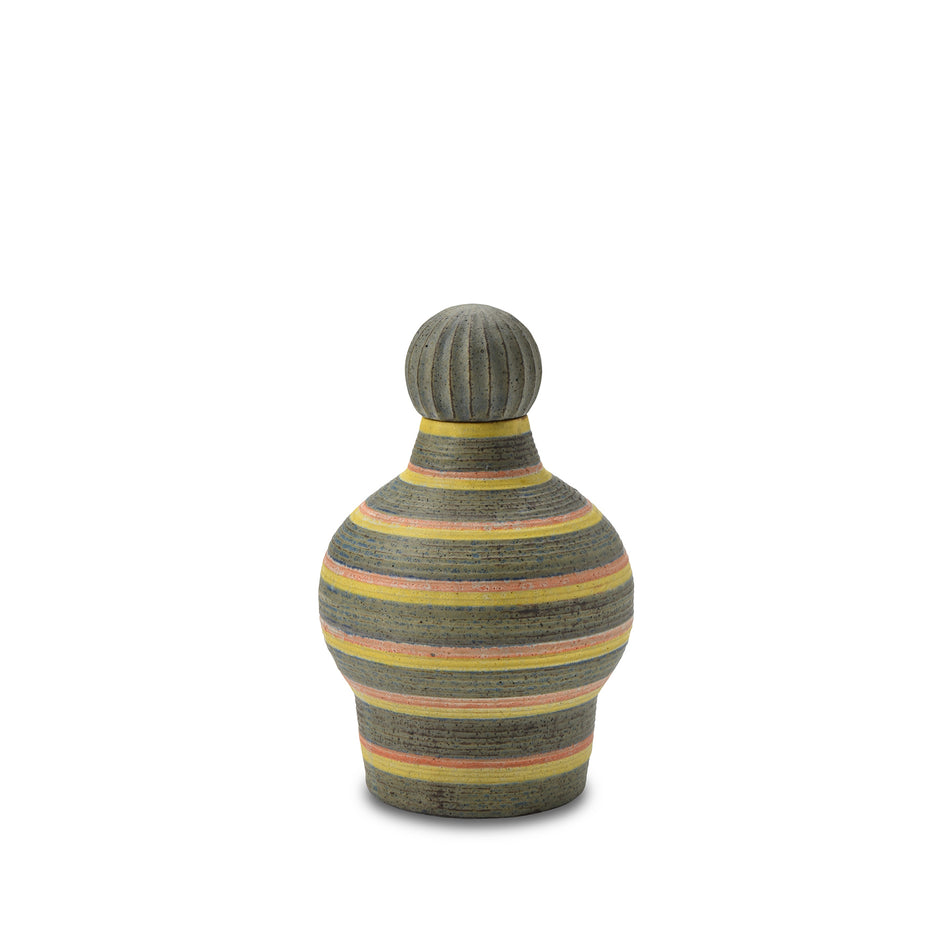 #33 Pumpkin Vessel with Horizontal Stripes Image 1